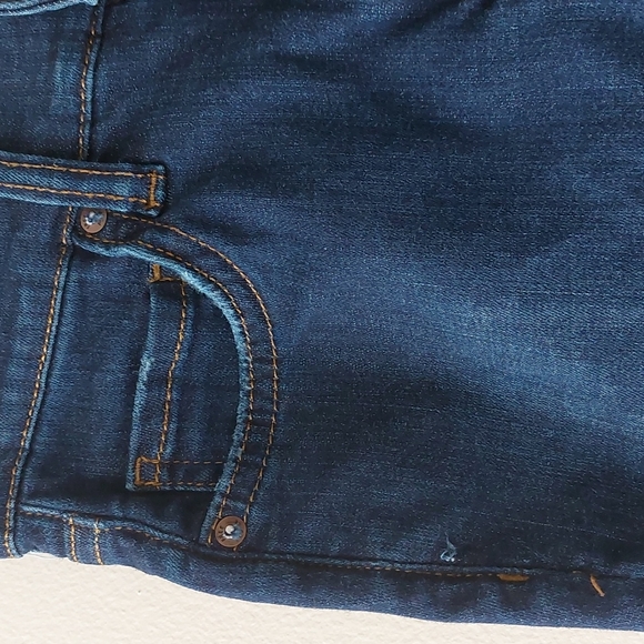 Free People Skinny Busted Jeans Dark Denim Wash - Picture 12 of 13